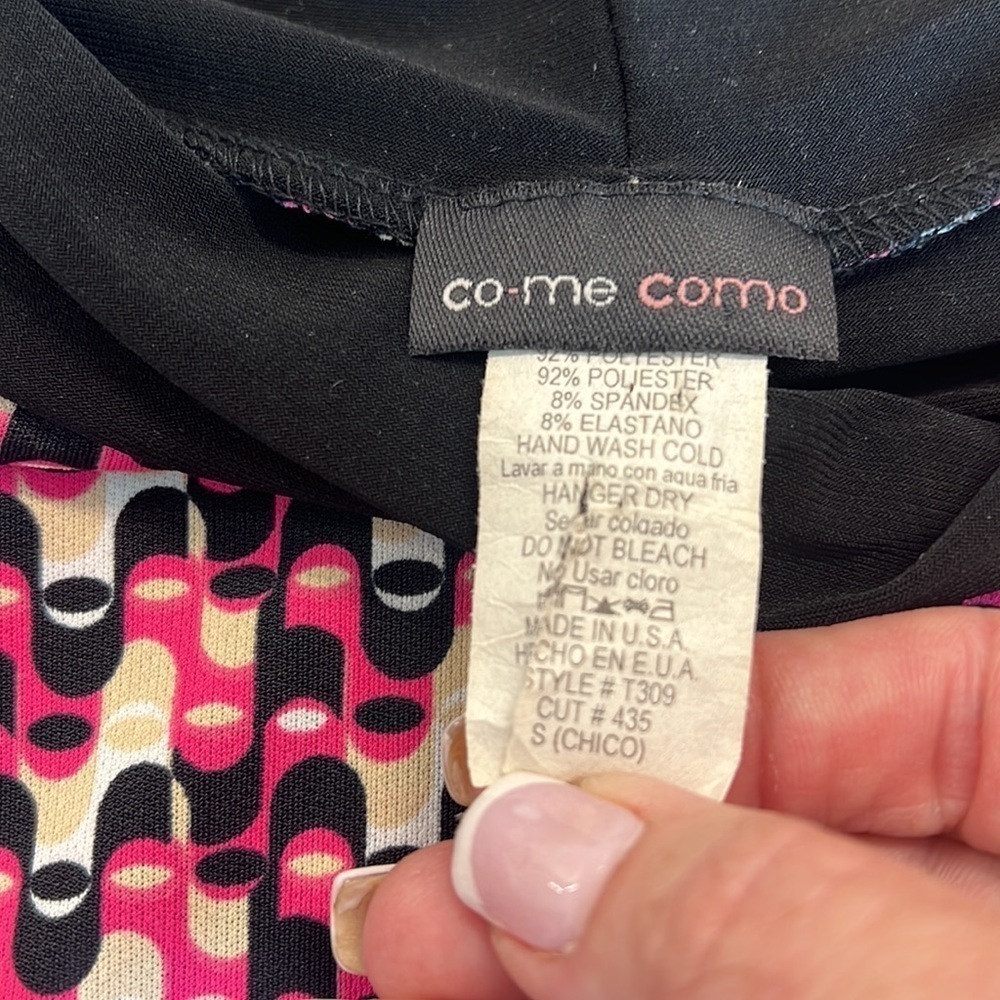Co-me como geometric pattern blouse - Picture 3 of 4